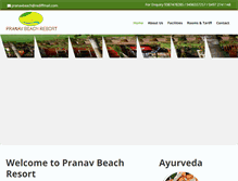 Tablet Screenshot of pranavbeachresort.com